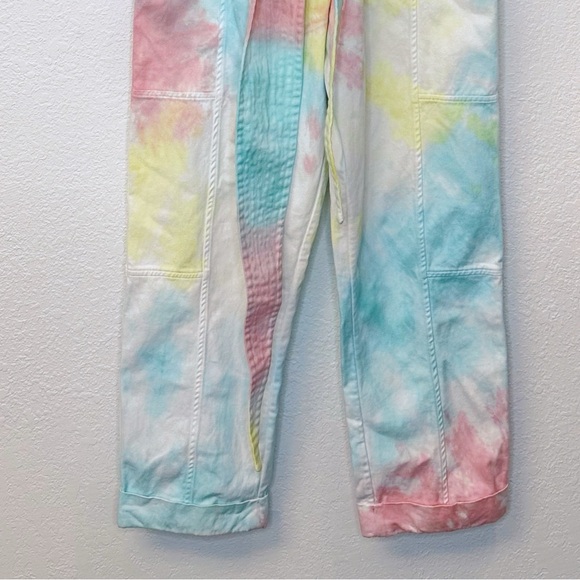 LOVESHACKFANCY Paca Rainbow Jumpsuit Radial Pastel Tie Dye New With Tags Size 4 - Picture 11 of 15
